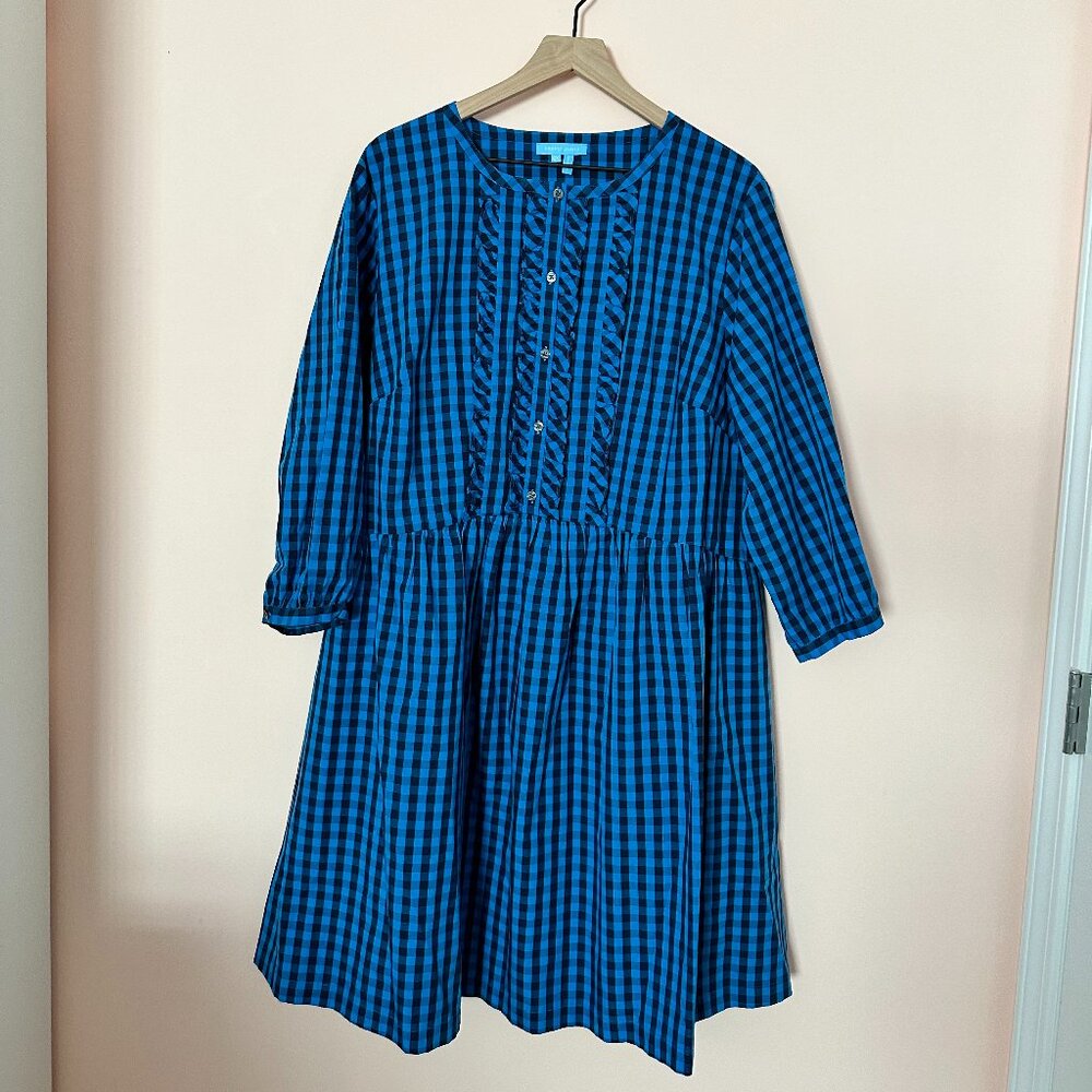 Draper James RaeLynn Dress in Blue Gingham 2X